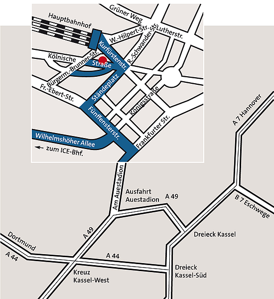 Skizze des Dienstsitzes des Fachbereichs Soziale Entschädigung