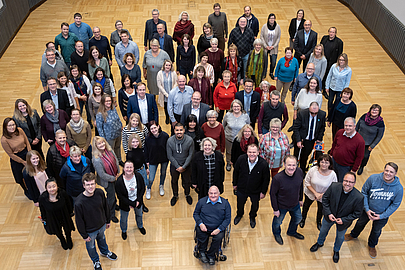 Gruppenfoto mit den LWV-Mitarbeiterinnen und -Mitarbeitern