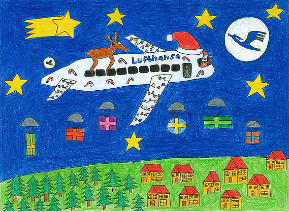 Das Siegerbild des Lufthansa-Malwettbewerbs 2020