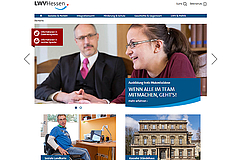 Die Startseite der neuen LWV-Website