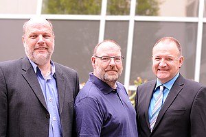 Gruppenfoto der drei Dienstjubilare