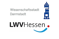 Logos der "FlexHi"-Kooperationspartner Wissenschaftsstadt Darmstadt und LWV