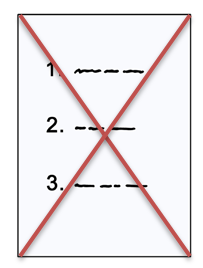 Liste durchgestrichen